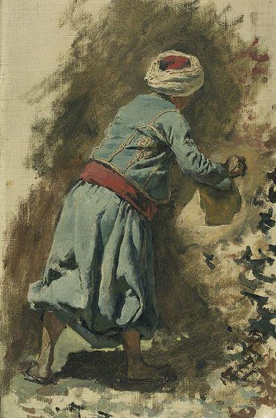 Edwin Lord Weeks Study of a Moor in Blue china oil painting image